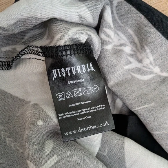 Disturbia Black Dress with Pastel Butterfly & Moth Motif - Picture 3 of 6